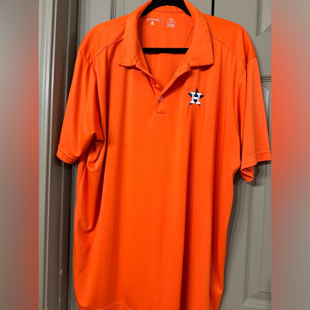 Antigua Astros polo shirt orange